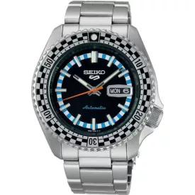   Seiko 5 Sports Checker Flag Black & White Special Edition férfi karóra SRPK67K1